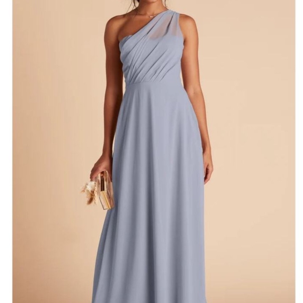 Birdy Grey Kira Chiffon Dusty Blue Dress XS